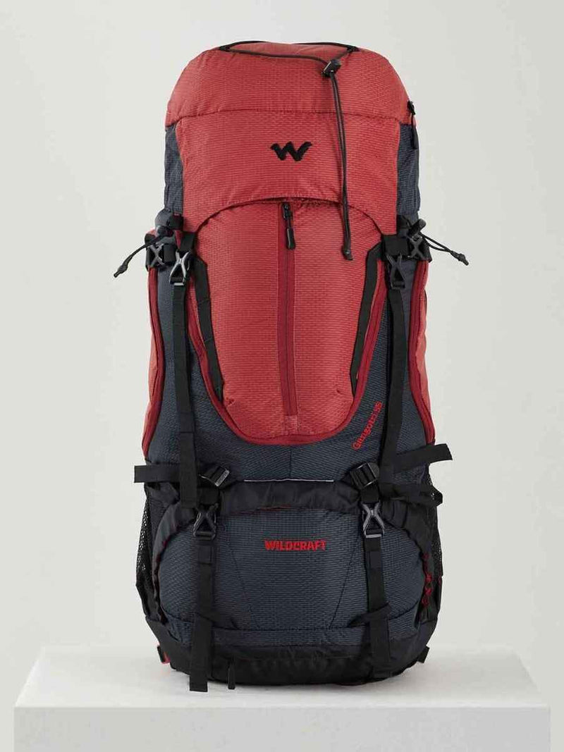 Wildcraft Gangotri 55 L Rucksack in Red Black — front view