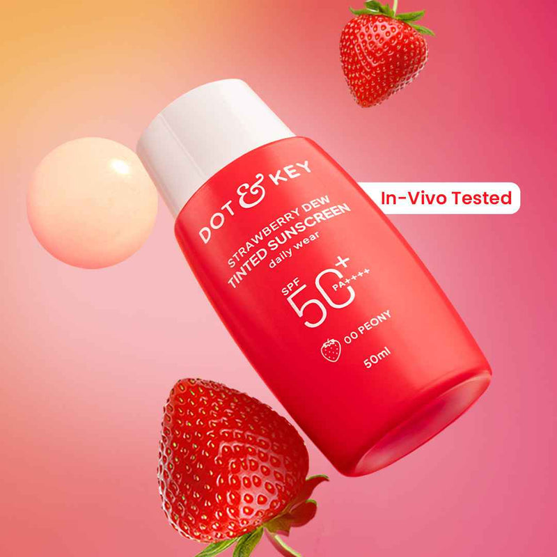 Dot & Key Strawberry Dew Tinted Sunscreen SPF 50+ PA++++ With New-Age UV Filters