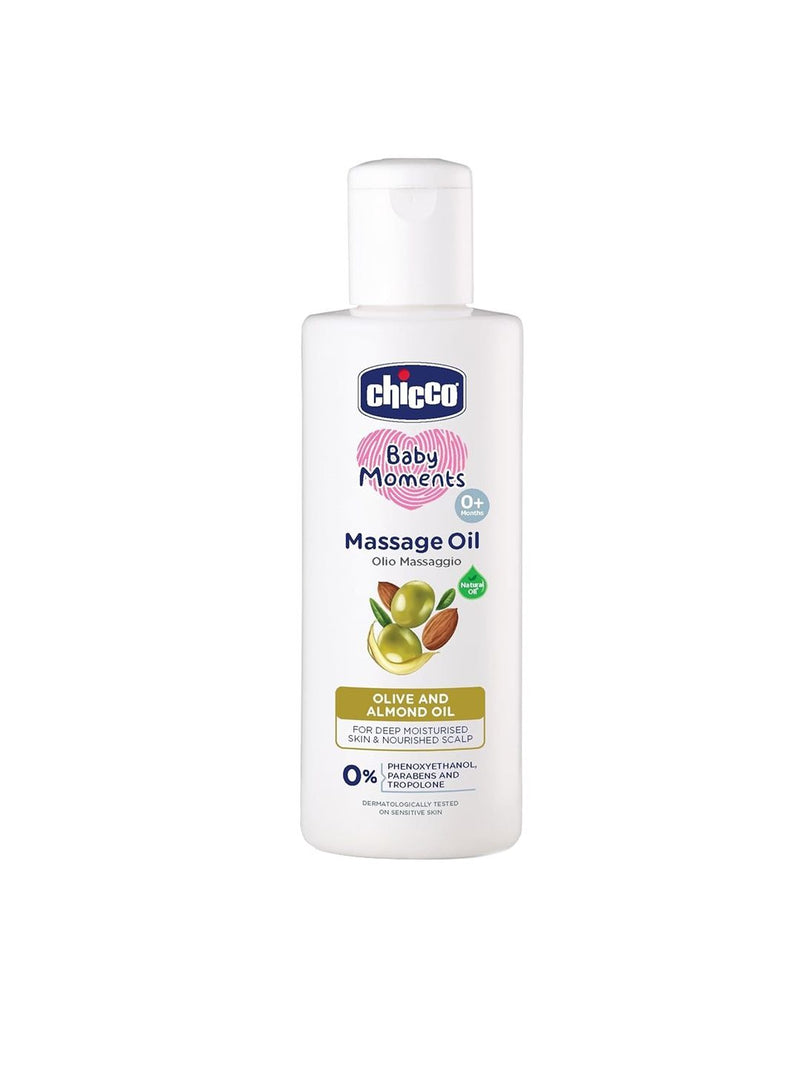 Chicco Baby Moments Moisturizing Massage Oil with Olive & Almond Oil - image 1 of 8 - Baby Care