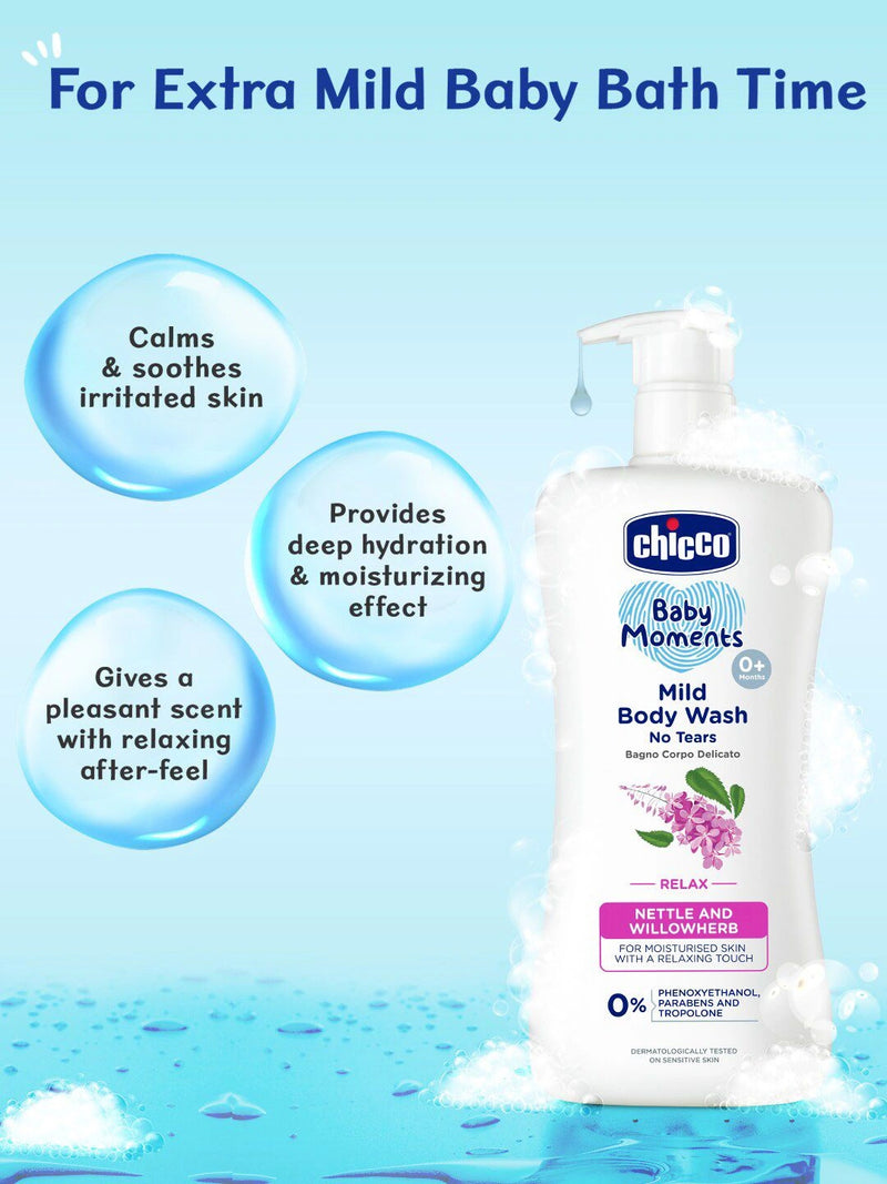 Chicco Baby Body Wash — Gentle Nettle for Baby Skin