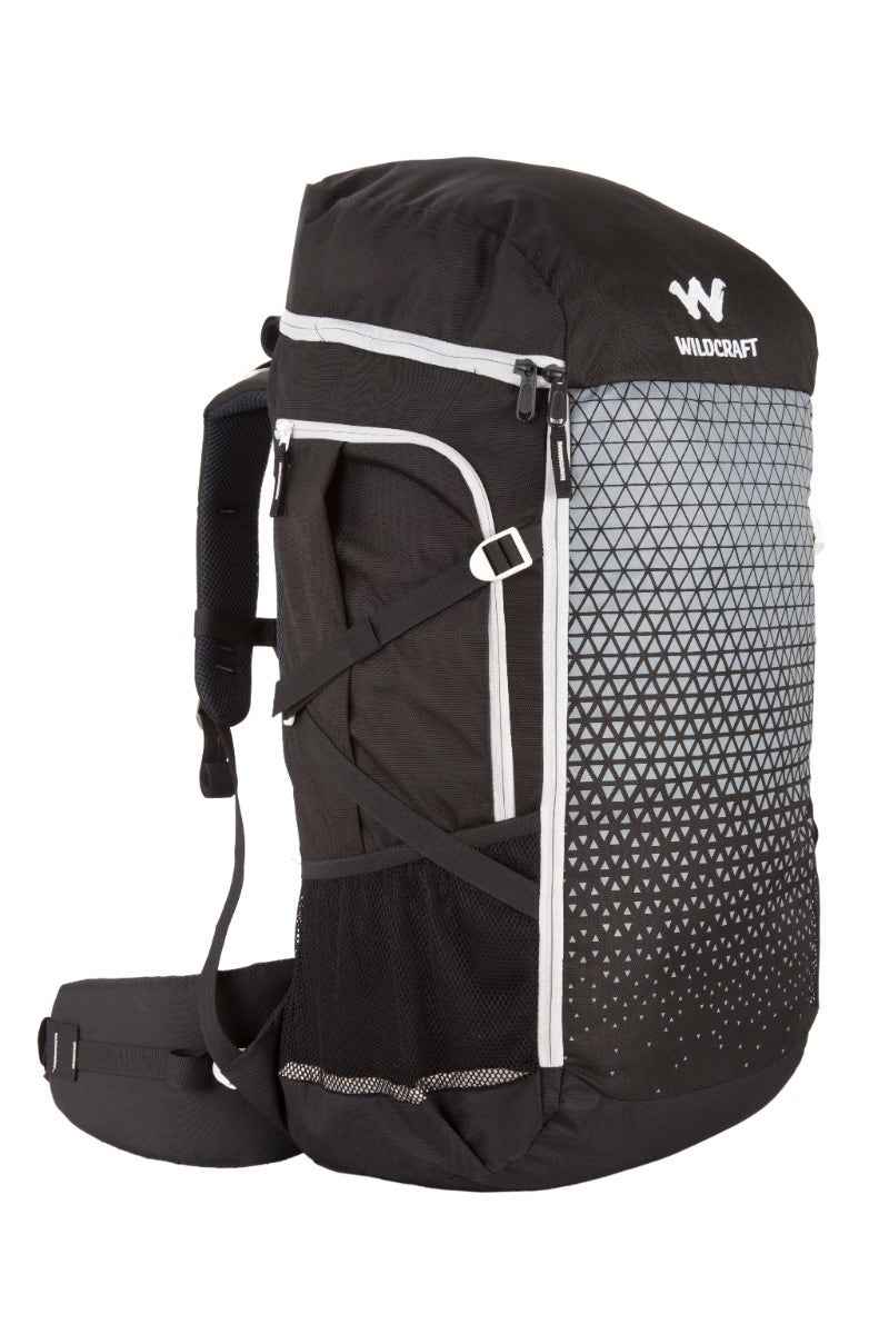 Wildcraft Verge 50 L Rucksack in Black — angled right three-quarter view