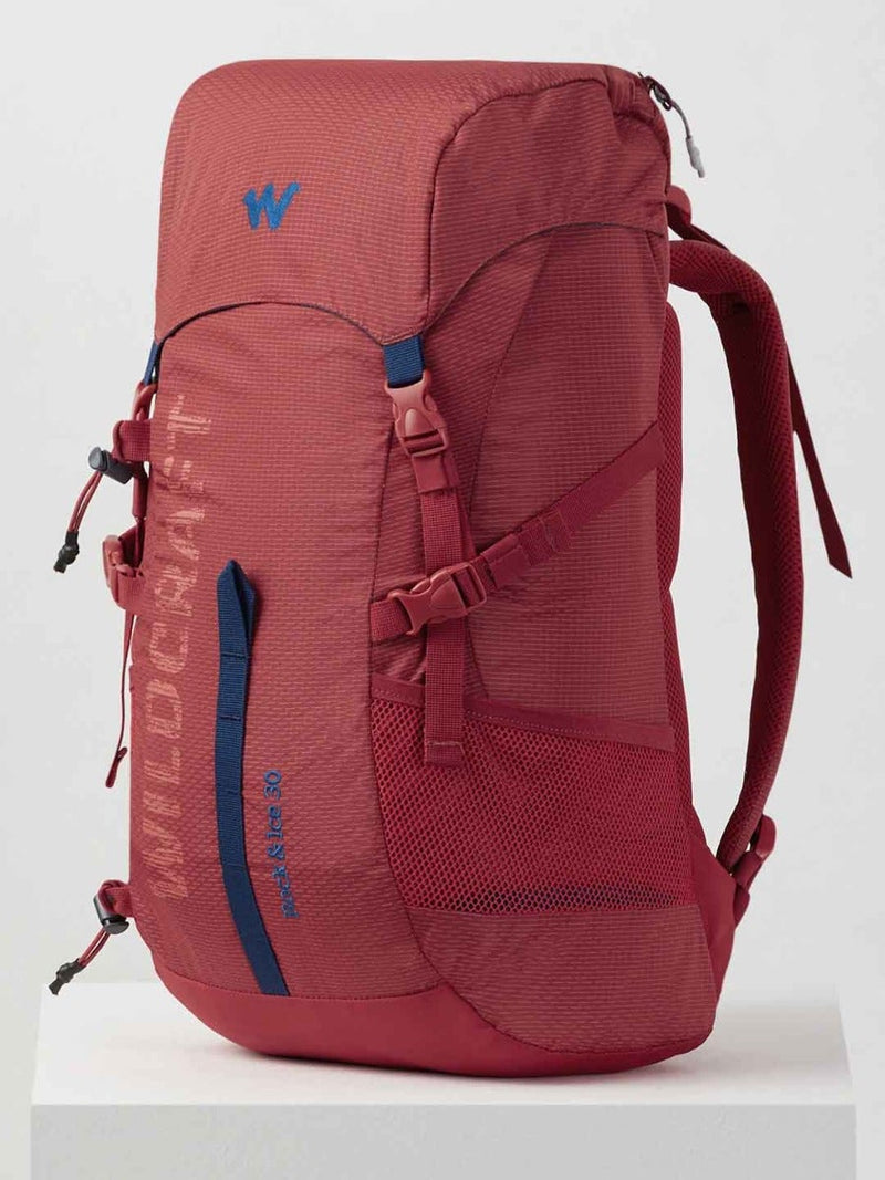 Wildcraft Rock & Ice 30 L rucksack in Red - side view