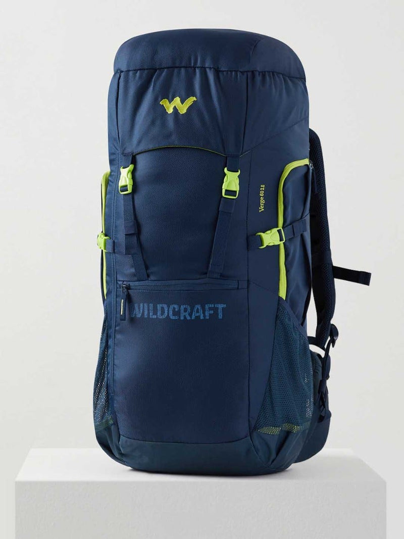 Wildcraft Verge 2 60 L hiking rucksack in Dark Blue - side view