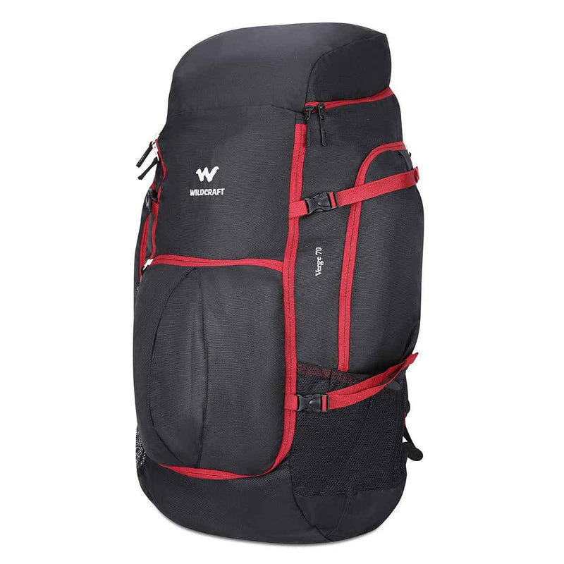 Wildcraft Verge 70 L Rucksack in Black — side profile view