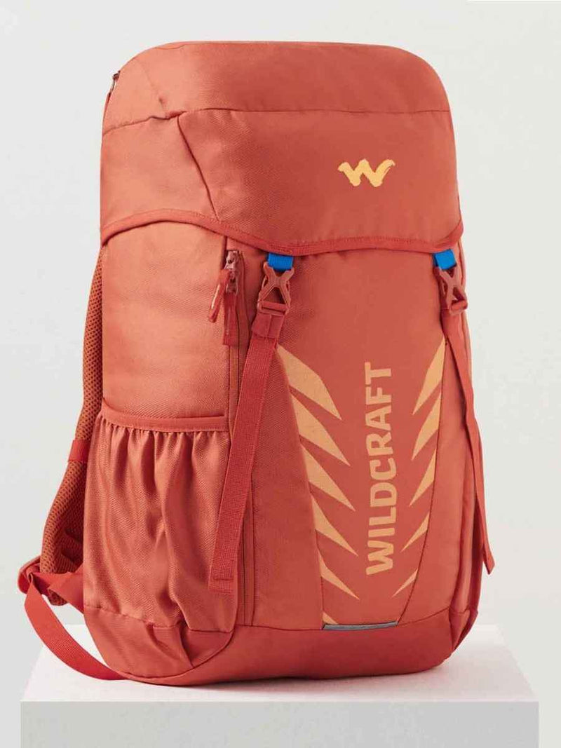 Wildcraft Travel Pro 30 L Rucksack in Pumpkin — angled three-quarter view from the left