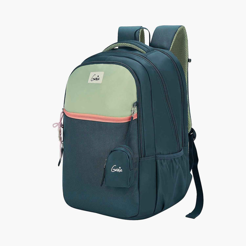 Genie Twist 40L Laptop Backpack With Raincover - Dark Green