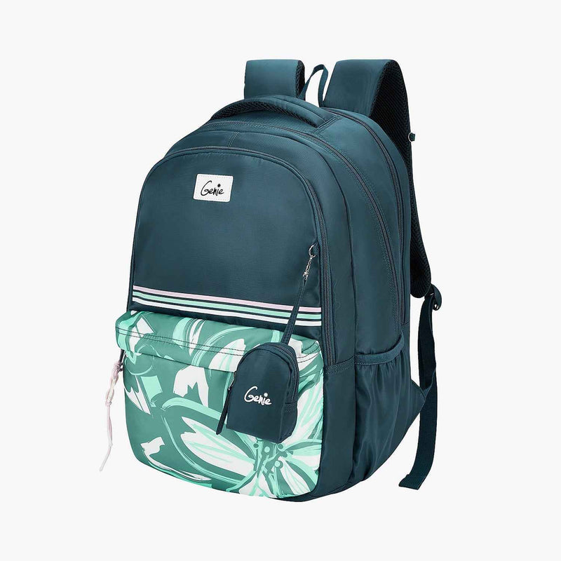 Genie Petalis 40L Laptop Backpack With Raincover - Dark Green