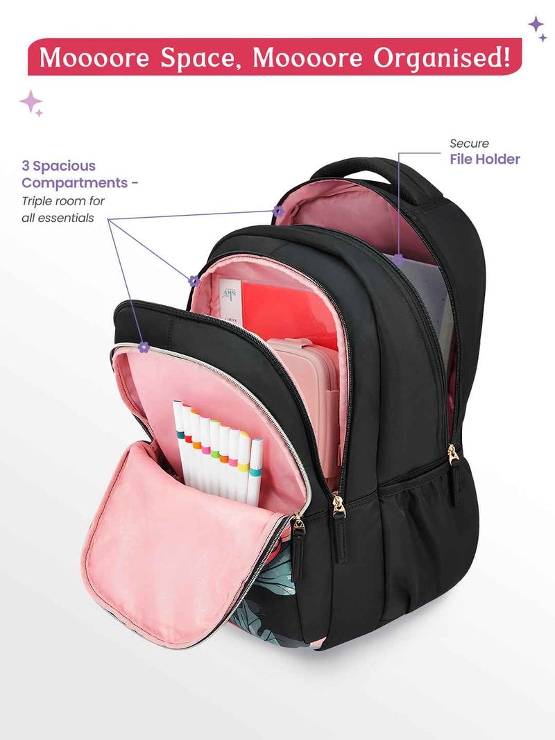 Genie Aurela 36L School Backpack — Black