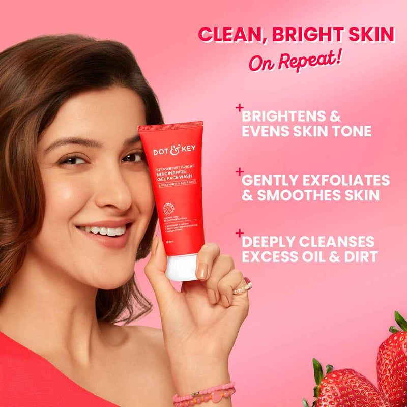 Dot & Key Strawberry Bright Niacinamide Gel Face Wash