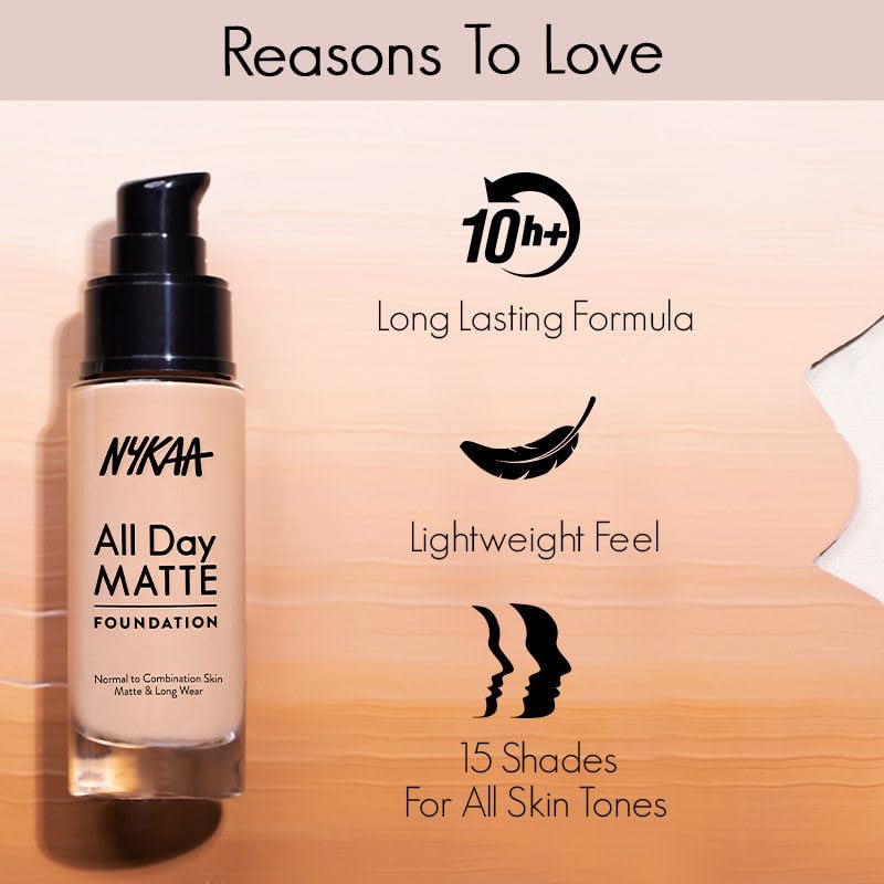 Nykaa All Day Matte Foundation — front view