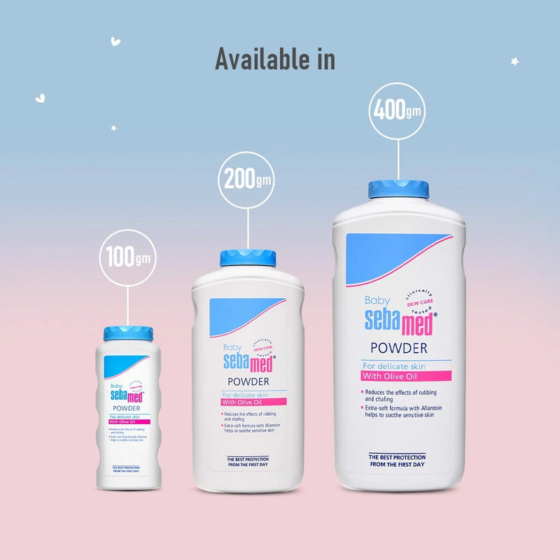 Sebamed Baby Powder talc-free — helps prevent nappy rash and prickly heat
