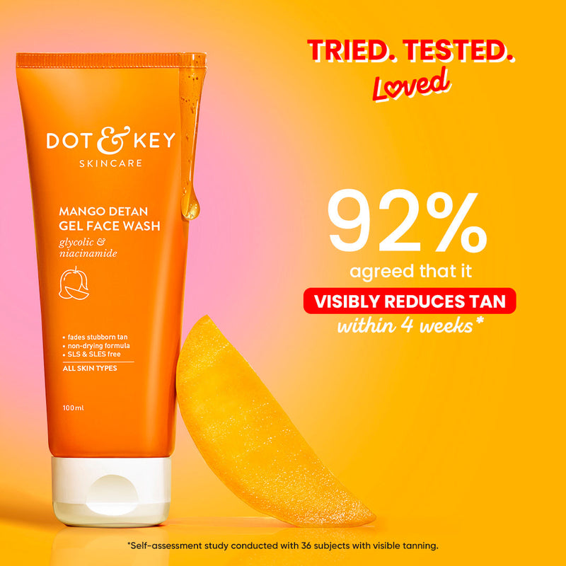 Dot & Key Mango Detan Gel Face Wash how to use