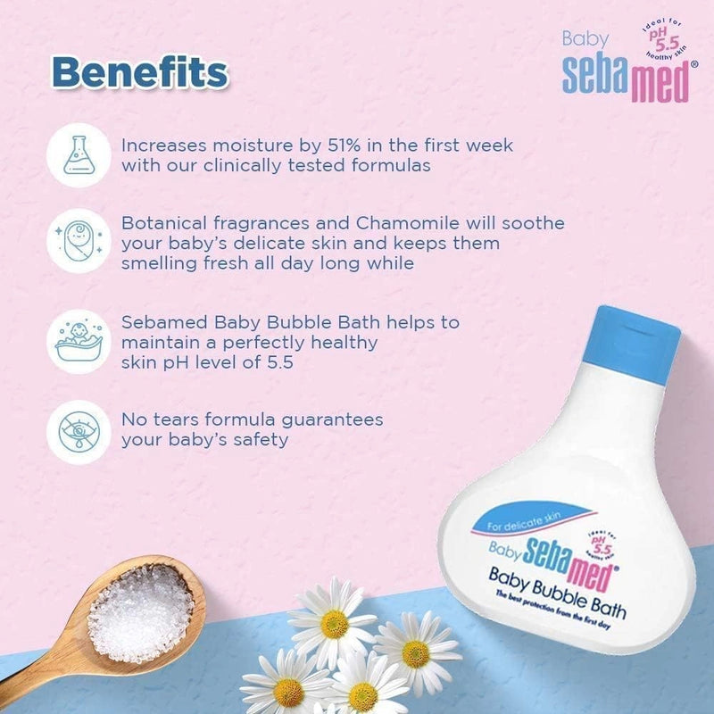 Sebamed Baby Bubble Bath — ECARF approved for sensitive baby skin