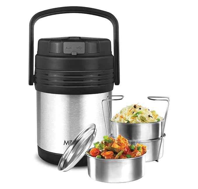 Milton Woofer Thermosteel Tiffin with Bluetooth Speaker 900ml