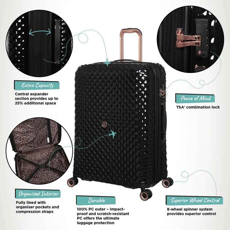 IT Luggage Glitzy Expandable Hard Trolley
