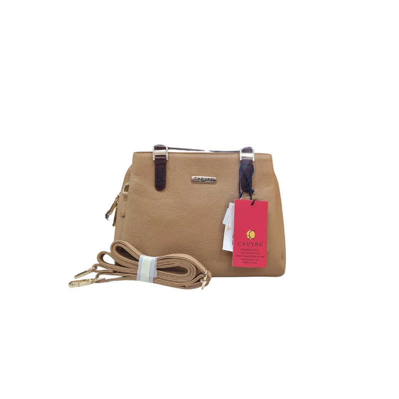 Carybu Leather Handbag — Women's Mustard (Small)
