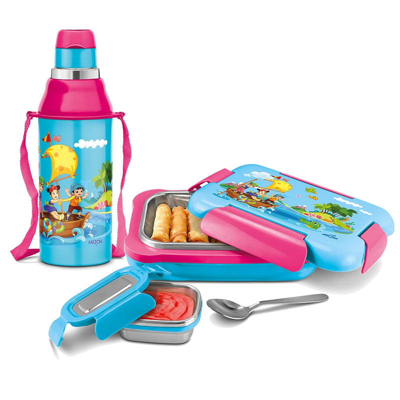 Milton Explorer Tiffin & Bottle Gift Set — side view