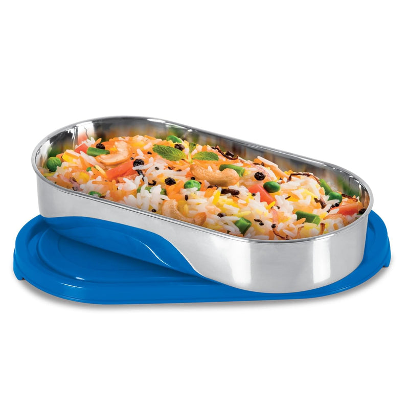 Milton Steel Slider Stainless Steel Container — side view