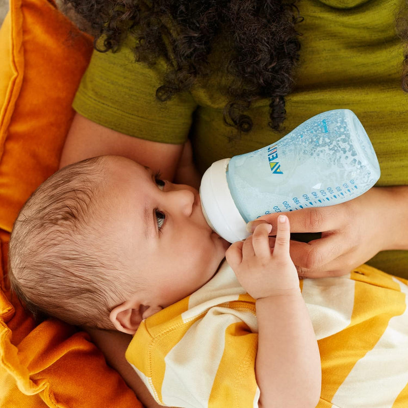 Philips Avent Natural 2.0 9oz Blue Bottle lifestyle