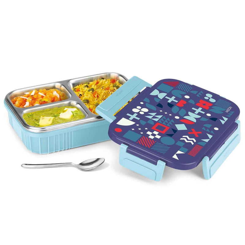 Milton Fun Feast 3-Compartment Lunch Box Dark Blue