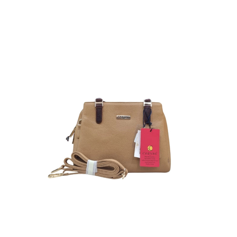 Carybu Leather Handbag — Women's Mustard (Small)