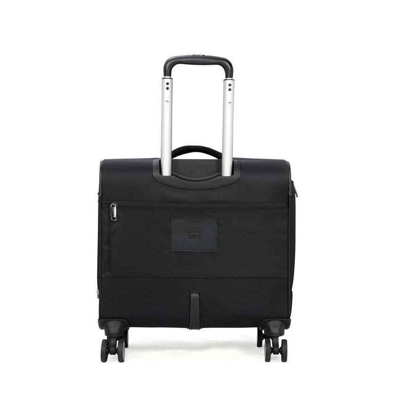 Tommy Hilfiger Kingsville #GoGreen Recycled Overnighter Bag in Black — back view