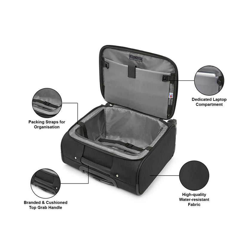 Tommy Hilfiger Nashville overnighter cabin trolley bag in Black — view 4