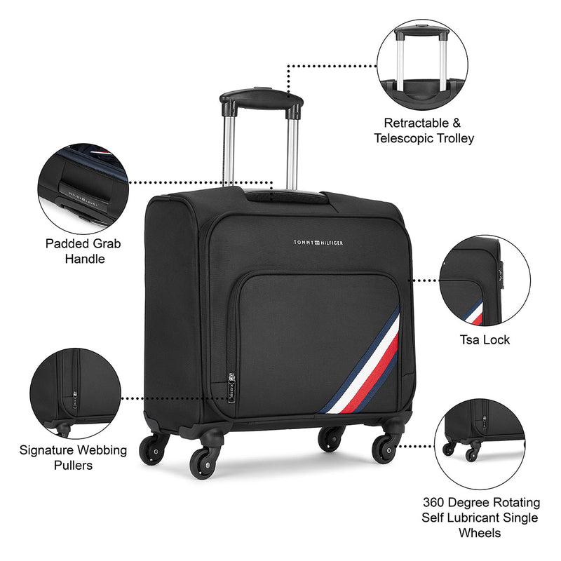 Tommy Hilfiger Roosevelt overnighter soft luggage in Black — view 5