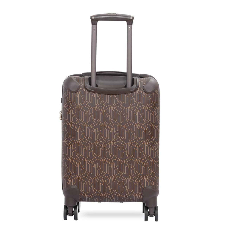Tommy Hilfiger Jazz Hybrid Trolley Bag in Brown — cabin back view