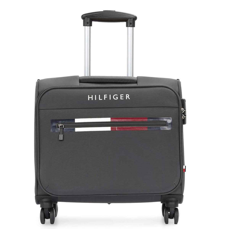 Tommy Hilfiger Illinois Polyester Overnighter Cabin Bag in Grey — front view