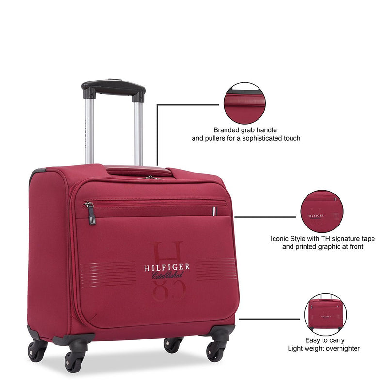 Tommy Hilfiger Formington overnighter in Burgundy — view 2