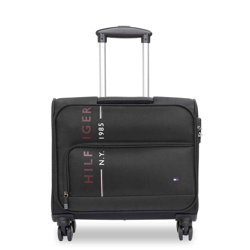 Tommy Hilfiger Clarkson Polyester Overnighter Cabin Bag in Black — front view