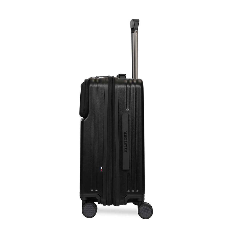 Tommy Hilfiger Pittsburg Hardside Trolley Bag in Black — cabin side profile view