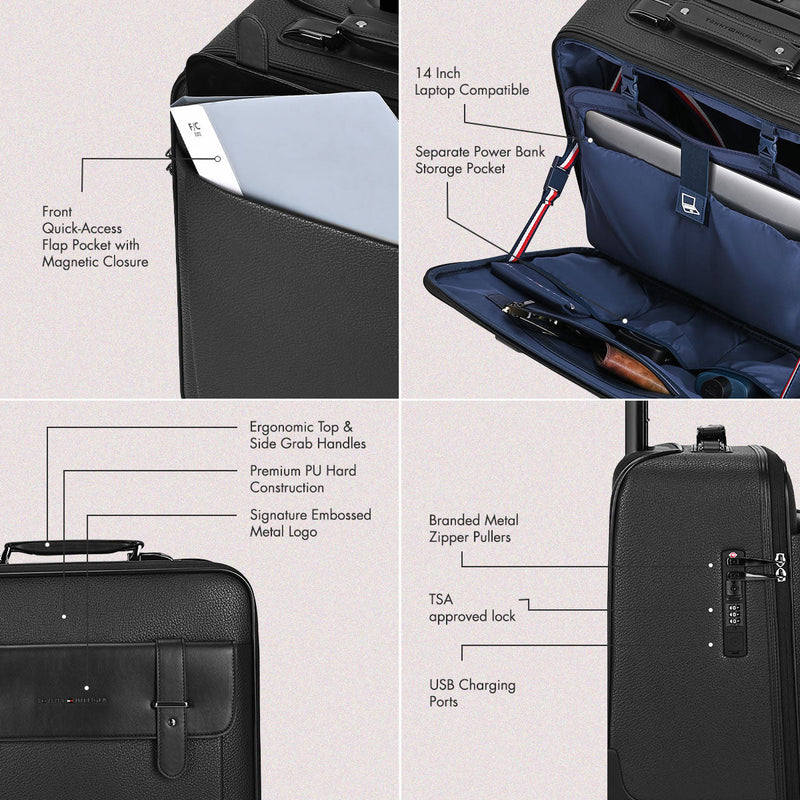 Tommy Hilfiger Lincoln overnighter in Black — view 3