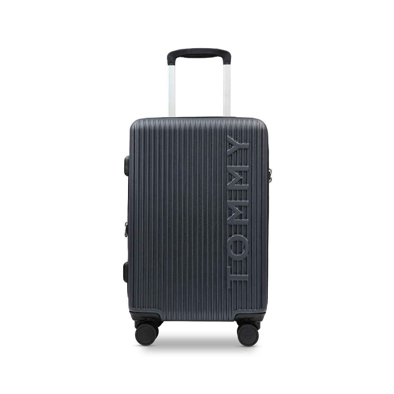 Tommy Hilfiger Empire Pro Hardside Trolley Bag in Grey — front view