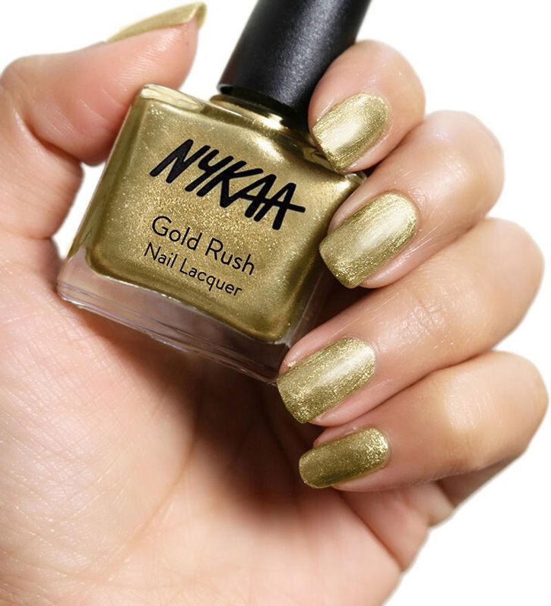 Nykaa Gold Nail Enamel — front view