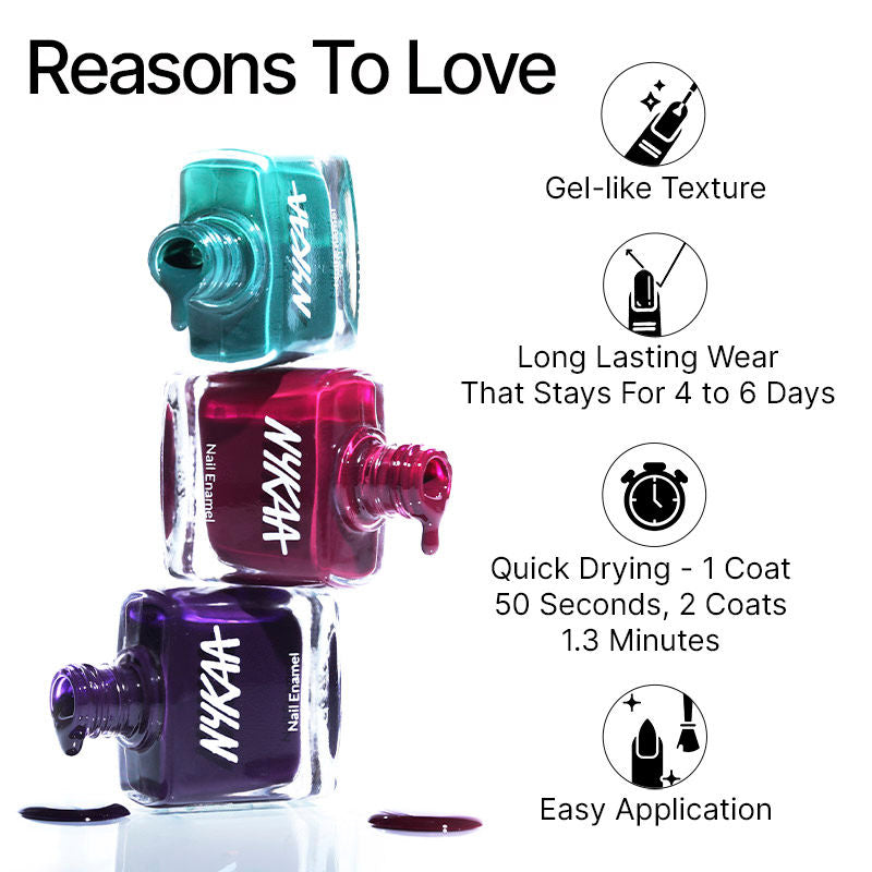 Nykaa Fall Winter Collection Nail Enamel — side view