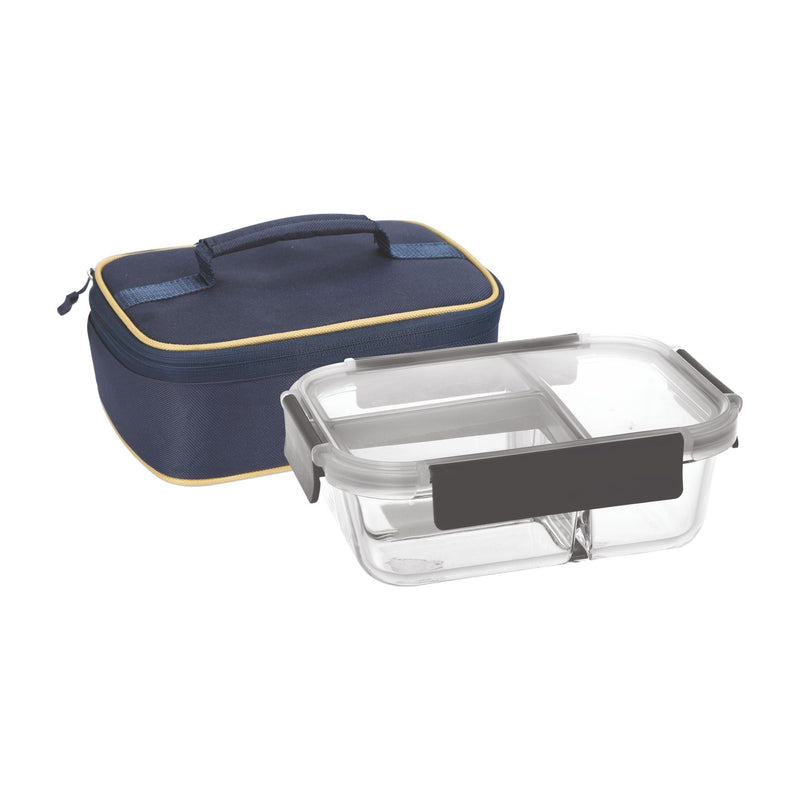 Treo by Milton All Fresh Rectangular 3-Divider Tiffin 1000ml Glass