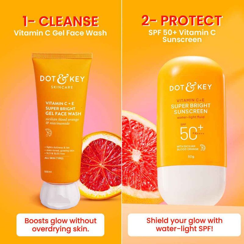 Dot & Key Good to Glow Vitamin C Combo (Face Wash + Sunscreen)