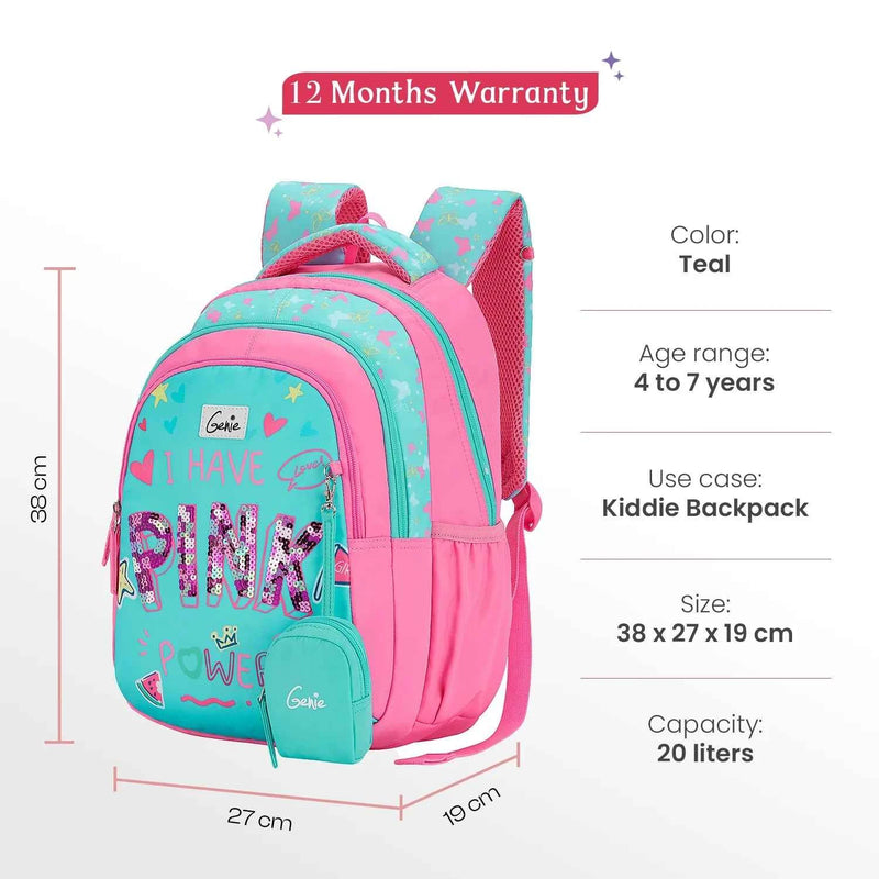 Genie Pinkpower School Bag - image 5 of 6 - Backpack