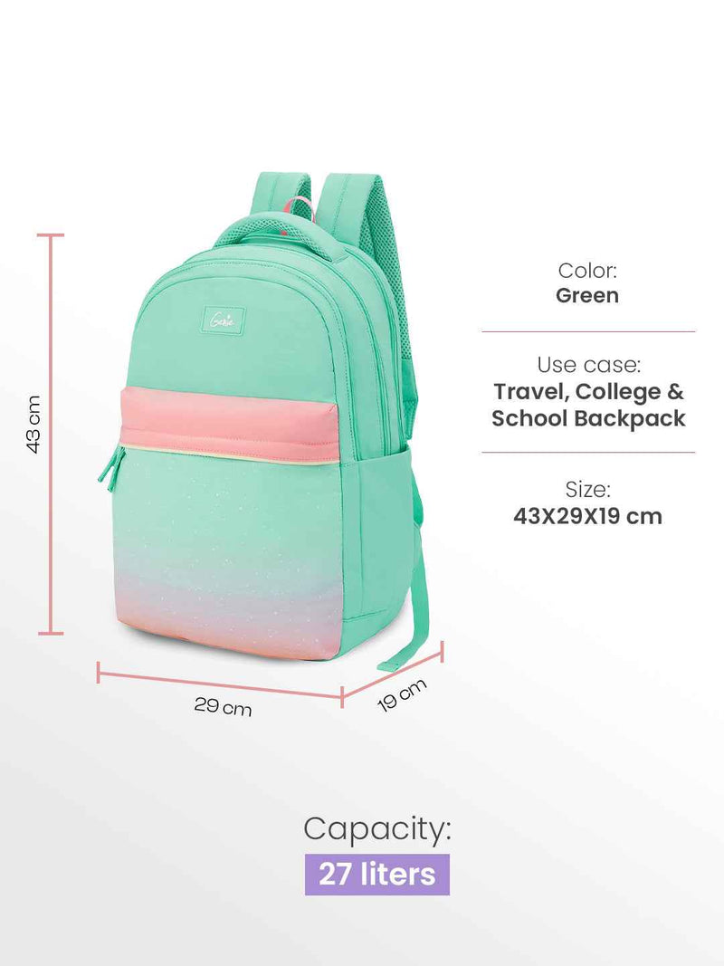 Genie Twinkle Dusk 27L School Backpack - Green