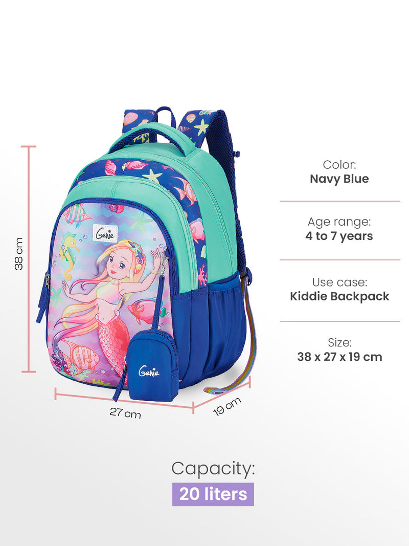 Genie Aqua Dream Small Backpack for Kids Navy Blue — view 5