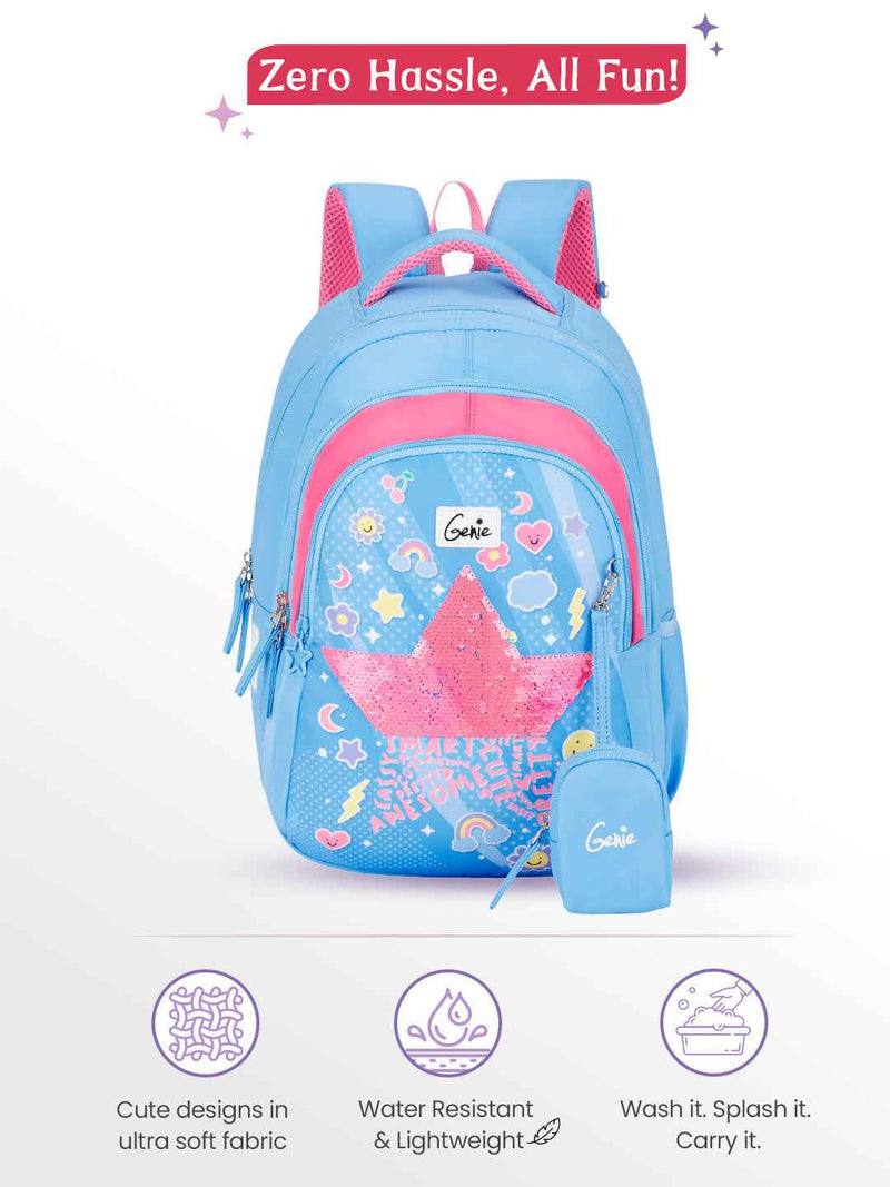 Genie Starlis Small Backpack for Kids - Blue