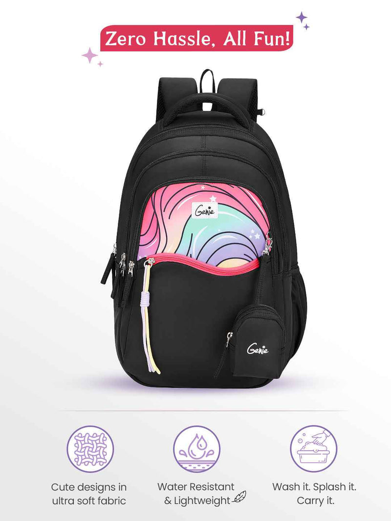Genie Cluster 27L School Backpack - Black