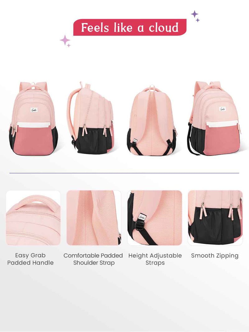 Genie Vibecheck 36L Laptop Backpack With Raincover - Beige
