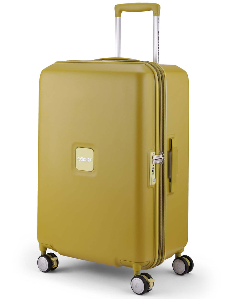 American Tourister Purimax Yellow Cabin angle 1