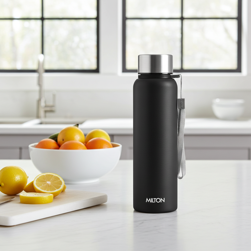 Milton Brim Stainless Steel Water Bottle — front view