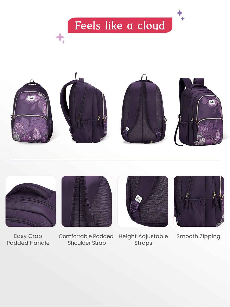 Genie Canopy 36L Laptop Backpack With Raincover - Wine Red