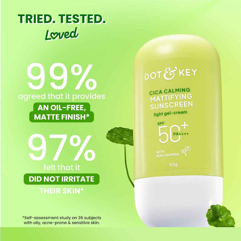 Dot & Key SPF 50+ Cica & Niacinamide Sunscreen 50g, Pack of 2