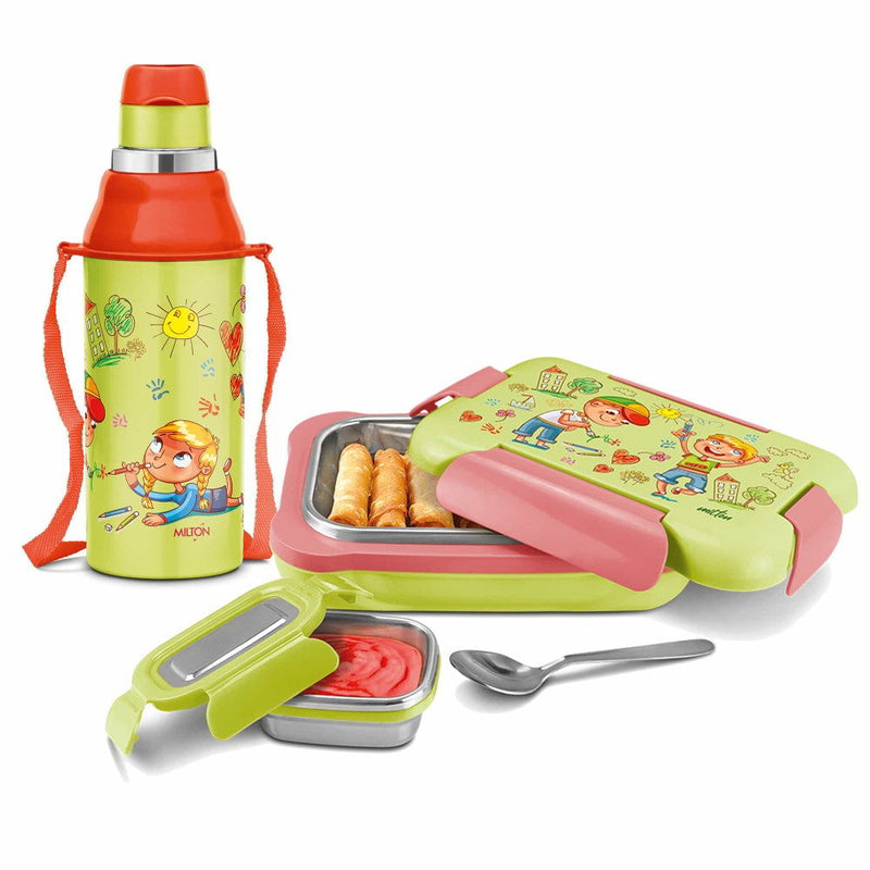 Milton Explorer Tiffin & Bottle Gift Set — front view